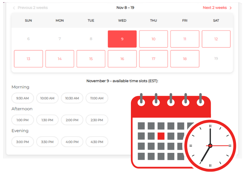 Easy scheduling online