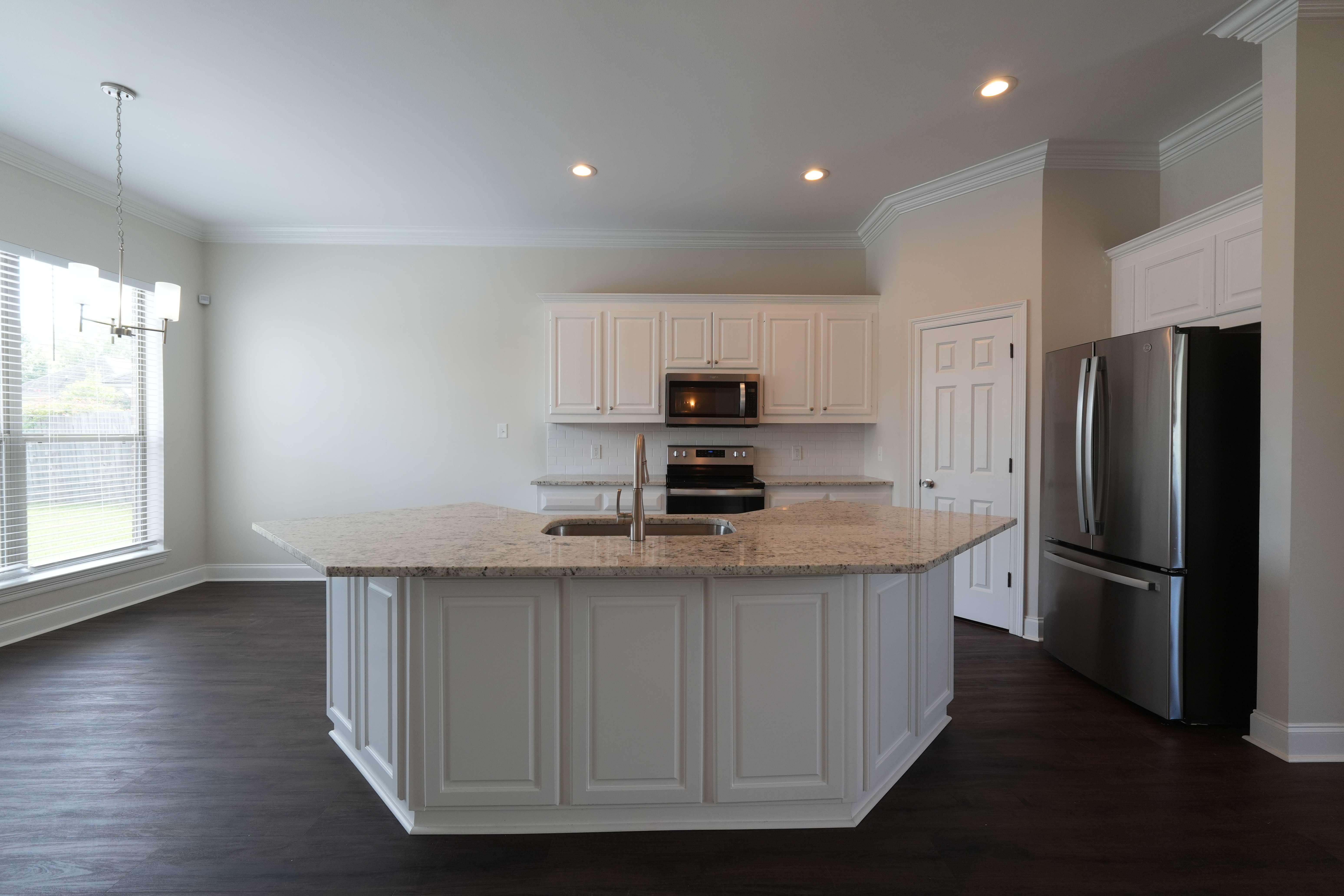 Real estate kitchen before professional photo editing